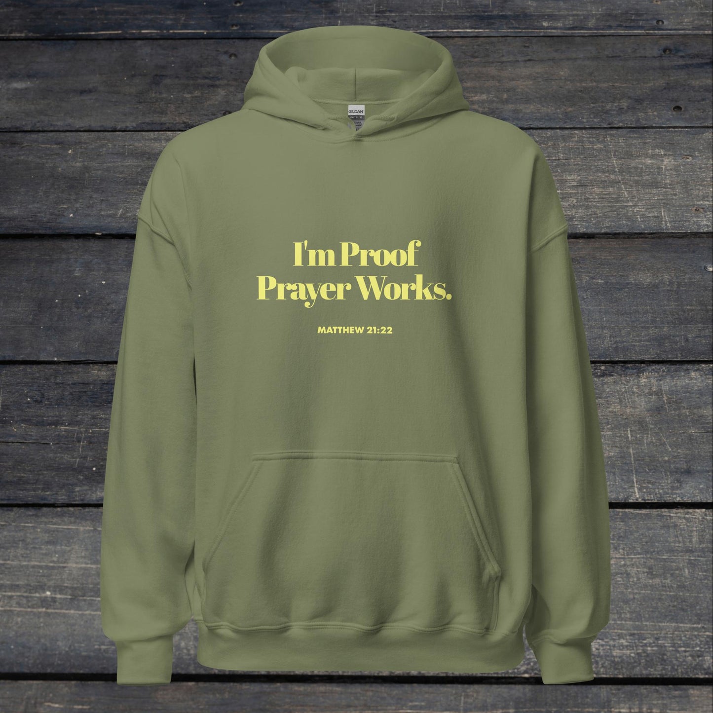 I'm Proof Prayer Works Hoodie Yellow